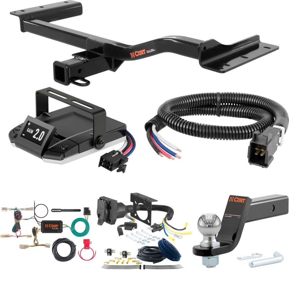 For 2010-2012 Lexus RX350 Tow Package Camp n' Field Trailer Hitch + Brake Controller Curt Assure 51160 Proportional Up To 4 Axles + 7 Way Trailer Wiring Plug & 2-5/16" ball 4 inch drop Fits All Models Curt 13143 2 inch Tow Receiver For 2010-2012 Lexus RX350 Tow Package Camp n' Field Trailer Hitch + Brake Controller Curt Assure 51160 Proportional Up To 4 Axles + 7 Way Trailer Wiring Plug & 2-5/16" ball 4 inch drop Fits All Models Curt 13143 2 inch Tow Receiver