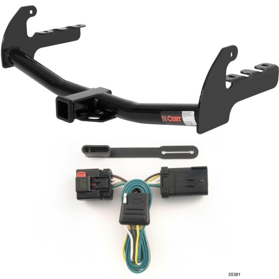 For 2000-2004 Dodge Dakota Trailer Hitch + Wiring 4 Pin Fits w/ Tow Prep Package Curt 13145 55381 2 inch Tow Receiver For 2000-2004 Dodge Dakota Trailer Hitch + Wiring 4 Pin Fits w/ Tow Prep Package Curt 13145 55381 2 inch Tow Receiver
