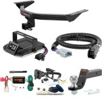 For 2014-2020 Acura MDX Tow Package Camp n' Field Trailer Hitch + Brake Controller Curt Assure 51160 Proportional Up To 4 Axles + 7 Way Trailer Wiring Plug & 2-5/16" ball 4 inch drop Fits All Models Curt 13146 2 inch Tow Receiver For 2014-2020 Acura MDX Tow Package Camp n' Field Trailer Hitch + Brake Controller Curt Assure 51160 Proportional Up To 4 Axles + 7 Way Trailer Wiring Plug & 2-5/16" ball 4 inch drop Fits All Models Curt 13146 2 inch Tow Receiver