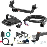 For 2013-2018 Hyundai Santa Fe Tow Package Camp n' Field Trailer Hitch + Brake Controller Curt Assure 51160 Proportional Up To 4 Axles + 7 Way Trailer Wiring Plug & 2-5/16" ball 4 inch drop Fits Models W/ 3rd Row Seats Curt 13153 2 inch Tow Recei For 2013-2018 Hyundai Santa Fe Tow Package Camp n' Field Trailer Hitch + Brake Controller Curt Assure 51160 Proportional Up To 4 Axles + 7 Way Trailer Wiring Plug & 2-5/16" ball 4 inch drop Fits Models W/ 3rd Row Seats Curt 13153 2 inch Tow Recei