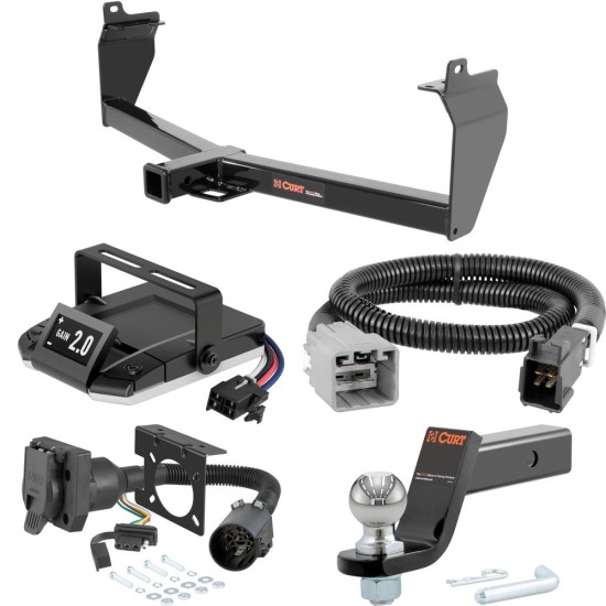 For 2014-2018 Jeep Cherokee Tow Package Camp n' Field Trailer Hitch + Brake Controller Curt Assure 51160 Proportional Up To 4 Axles + 7 Way Trailer Wiring Plug & 2-5/16" ball 4 inch drop Fits Models w/ Existing USCAR 7-way Curt 13171 2 inch Tow R For 2014-2018 Jeep Cherokee Tow Package Camp n' Field Trailer Hitch + Brake Controller Curt Assure 51160 Proportional Up To 4 Axles + 7 Way Trailer Wiring Plug & 2-5/16" ball 4 inch drop Fits Models w/ Existing USCAR 7-way Curt 13171 2 inch Tow R