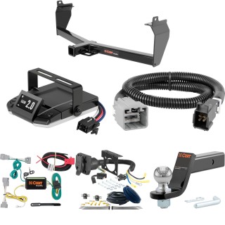 For 2014-2018 Jeep Cherokee Tow Package Camp n' Field Trailer Hitch + Brake Controller Curt Assure 51160 Proportional Up To 4 Axles + 7 Way Trailer Wiring Plug & 2-5/16" ball 4 inch drop Fits All Models Curt 13171 2 inch Tow Receiver For 2014-2018 Jeep Cherokee Tow Package Camp n' Field Trailer Hitch + Brake Controller Curt Assure 51160 Proportional Up To 4 Axles + 7 Way Trailer Wiring Plug & 2-5/16" ball 4 inch drop Fits All Models Curt 13171 2 inch Tow Receiver