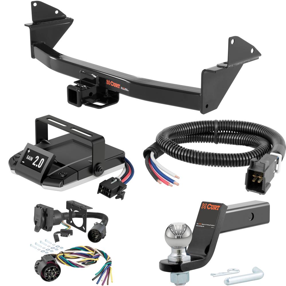 For 2015-2022 Chevy Colorado Tow Package Camp n' Field Trailer Hitch + Brake Controller Curt Assure 51160 Proportional Up To 4 Axles + 7 Way Trailer Wiring Plug & 2-5/16" ball 4 inch drop Fits All Models Curt 13176 2 inch Tow Receiver For 2015-2022 Chevy Colorado Tow Package Camp n' Field Trailer Hitch + Brake Controller Curt Assure 51160 Proportional Up To 4 Axles + 7 Way Trailer Wiring Plug & 2-5/16" ball 4 inch drop Fits All Models Curt 13176 2 inch Tow Receiver