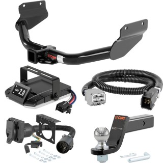 For 2012-2021 Jeep Grand Cherokee Tow Package Camp n' Field Trailer Hitch + Brake Controller Curt Assure 51160 Proportional Up To 4 Axles + 7 Way Trailer Wiring Plug & 2-5/16" ball 4 inch drop Fits Models w/ USCAR 7-way Excluding SRT SRT8 or Trac For 2012-2021 Jeep Grand Cherokee Tow Package Camp n' Field Trailer Hitch + Brake Controller Curt Assure 51160 Proportional Up To 4 Axles + 7 Way Trailer Wiring Plug & 2-5/16" ball 4 inch drop Fits Models w/ USCAR 7-way Excluding SRT SRT8 or Trac