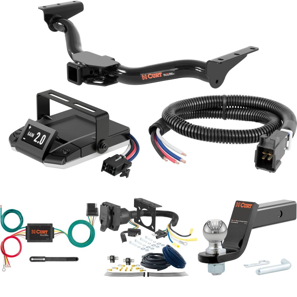 For 2000-2004 Nissan Xterra Tow Package Camp n' Field Trailer Hitch + Brake Controller Curt Assure 51160 Proportional Up To 4 Axles + 7 Way Trailer Wiring Plug & 2-5/16" ball 4 inch drop Fits All Models Curt 13183 2 inch Tow Receiver For 2000-2004 Nissan Xterra Tow Package Camp n' Field Trailer Hitch + Brake Controller Curt Assure 51160 Proportional Up To 4 Axles + 7 Way Trailer Wiring Plug & 2-5/16" ball 4 inch drop Fits All Models Curt 13183 2 inch Tow Receiver