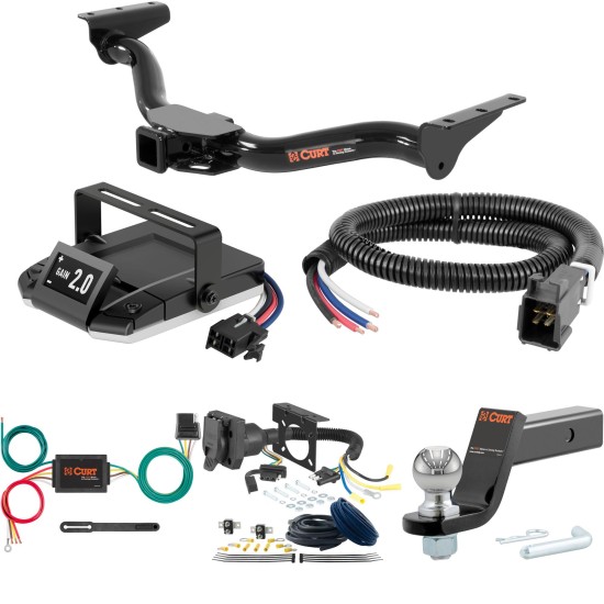 For 2000-2004 Nissan Xterra Tow Package Camp n' Field Trailer Hitch + Brake Controller Curt Assure 51160 Proportional Up To 4 Axles + 7 Way Trailer Wiring Plug & 2-5/16" ball 4 inch drop Fits All Models Curt 13183 2 inch Tow Receiver For 2000-2004 Nissan Xterra Tow Package Camp n' Field Trailer Hitch + Brake Controller Curt Assure 51160 Proportional Up To 4 Axles + 7 Way Trailer Wiring Plug & 2-5/16" ball 4 inch drop Fits All Models Curt 13183 2 inch Tow Receiver