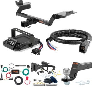 For 2017-2018 Ford Escape Tow Package Camp n' Field Trailer Hitch + Brake Controller Curt Assure 51160 Proportional Up To 4 Axles + 7 Way Trailer Wiring Plug & 2-5/16" ball 4 inch drop Fits All Models Curt 13186 2 inch Tow Receiver For 2017-2018 Ford Escape Tow Package Camp n' Field Trailer Hitch + Brake Controller Curt Assure 51160 Proportional Up To 4 Axles + 7 Way Trailer Wiring Plug & 2-5/16" ball 4 inch drop Fits All Models Curt 13186 2 inch Tow Receiver