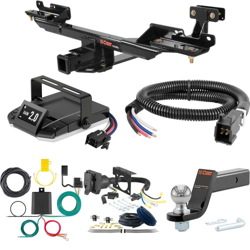 For 2014-2015 Mercedes GL550 Tow Package Camp n' Field Trailer Hitch + Brake Controller Curt Assure 51160 Proportional Up To 4 Axles + 7 Way Trailer Wiring Plug & 2-5/16" ball 4 inch drop Except Active Curve System Curt 13190 2 inch Tow Receiver For 2014-2015 Mercedes GL550 Tow Package Camp n' Field Trailer Hitch + Brake Controller Curt Assure 51160 Proportional Up To 4 Axles + 7 Way Trailer Wiring Plug & 2-5/16" ball 4 inch drop Except Active Curve System Curt 13190 2 inch Tow Receiver