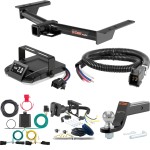 For 2022-2024 Ford E-Transit Tow Package Camp n' Field Trailer Hitch + Brake Controller Curt Assure 51160 Proportional Up To 4 Axles + 7 Way Trailer Wiring Plug & 2-5/16" ball 4 inch drop Fits All Models Curt 13193 2 inch Tow Receiver For 2022-2024 Ford E-Transit Tow Package Camp n' Field Trailer Hitch + Brake Controller Curt Assure 51160 Proportional Up To 4 Axles + 7 Way Trailer Wiring Plug & 2-5/16" ball 4 inch drop Fits All Models Curt 13193 2 inch Tow Receiver
