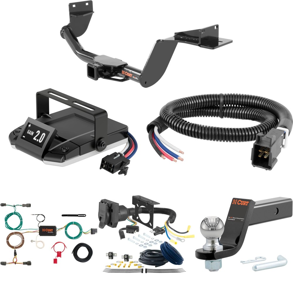 For 2016-2020 Kia Sorento Tow Package Camp n' Field Trailer Hitch + Brake Controller Curt Assure 51160 Proportional Up To 4 Axles + 7 Way Trailer Wiring Plug & 2-5/16" ball 4 inch drop Fits 4 Cylinder Models only Curt 13195 2 inch Tow Receiver For 2016-2020 Kia Sorento Tow Package Camp n' Field Trailer Hitch + Brake Controller Curt Assure 51160 Proportional Up To 4 Axles + 7 Way Trailer Wiring Plug & 2-5/16" ball 4 inch drop Fits 4 Cylinder Models only Curt 13195 2 inch Tow Receiver