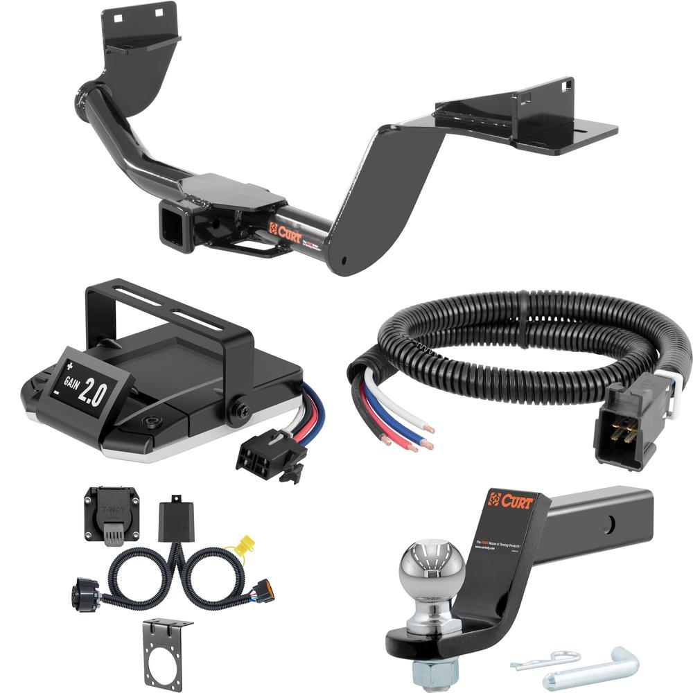 For 2019-2020 Hyundai Santa Fe Tow Package Camp n' Field Trailer Hitch + Brake Controller Curt Assure 51160 Proportional Up To 4 Axles + 7 Way Trailer Wiring Plug & 2-5/16" ball 4 inch drop Fits All Models Curt 13195 2 inch Tow Receiver For 2019-2020 Hyundai Santa Fe Tow Package Camp n' Field Trailer Hitch + Brake Controller Curt Assure 51160 Proportional Up To 4 Axles + 7 Way Trailer Wiring Plug & 2-5/16" ball 4 inch drop Fits All Models Curt 13195 2 inch Tow Receiver