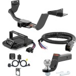 For 2019-2020 Hyundai Santa Fe Tow Package Camp n' Field Trailer Hitch + Brake Controller Curt Assure 51160 Proportional Up To 4 Axles + 7 Way Trailer Wiring Plug & 2-5/16" ball 4 inch drop Fits All Models Curt 13195 2 inch Tow Receiver For 2019-2020 Hyundai Santa Fe Tow Package Camp n' Field Trailer Hitch + Brake Controller Curt Assure 51160 Proportional Up To 4 Axles + 7 Way Trailer Wiring Plug & 2-5/16" ball 4 inch drop Fits All Models Curt 13195 2 inch Tow Receiver
