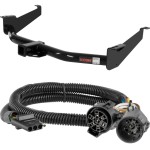 For 2004-2015 Nissan TITAN Trailer Hitch + Wiring 4 Pin Fits Models w/ Existing USCAR 7-way Curt 13199 55384 2 inch Tow Receiver
