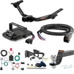 For 2011-2020 Dodge Journey Tow Package Camp n' Field Trailer Hitch + Brake Controller Curt Assure 51160 Proportional Up To 4 Axles + 7 Way Trailer Wiring Plug & 2-5/16" ball 4 inch drop Fits Models w/ LED Taillights Curt 13201 2 inch Tow Receive For 2011-2020 Dodge Journey Tow Package Camp n' Field Trailer Hitch + Brake Controller Curt Assure 51160 Proportional Up To 4 Axles + 7 Way Trailer Wiring Plug & 2-5/16" ball 4 inch drop Fits Models w/ LED Taillights Curt 13201 2 inch Tow Receive