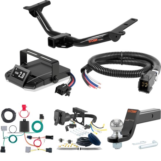 For 2011-2020 Dodge Journey Tow Package Camp n' Field Trailer Hitch + Brake Controller Curt Assure 51160 Proportional Up To 4 Axles + 7 Way Trailer Wiring Plug & 2-5/16" ball 4 inch drop Fits Models w/ LED Taillights Curt 13201 2 inch Tow Receive For 2011-2020 Dodge Journey Tow Package Camp n' Field Trailer Hitch + Brake Controller Curt Assure 51160 Proportional Up To 4 Axles + 7 Way Trailer Wiring Plug & 2-5/16" ball 4 inch drop Fits Models w/ LED Taillights Curt 13201 2 inch Tow Receive