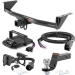 For 2015-2022 Chevy Colorado Tow Package Camp n' Field Trailer Hitch + Brake Controller Curt Assure 51160 Proportional Up To 4 Axles + 7 Way Trailer Wiring Plug & 2-5/16" ball 4 inch drop Fits Models w/ Existing USCAR 7-way Curt 13203 2 inch Tow 