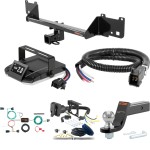 For 2015-2022 Ram ProMaster City Tow Package Camp n' Field Trailer Hitch + Brake Controller Curt Assure 51160 Proportional Up To 4 Axles + 7 Way Trailer Wiring Plug & 2-5/16" ball 4 inch drop Fits All Models Curt 13215 2 inch Tow Receiver For 2015-2022 Ram ProMaster City Tow Package Camp n' Field Trailer Hitch + Brake Controller Curt Assure 51160 Proportional Up To 4 Axles + 7 Way Trailer Wiring Plug & 2-5/16" ball 4 inch drop Fits All Models Curt 13215 2 inch Tow Receiver