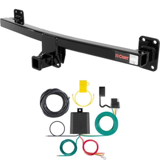 For 2007-2015 Audi Q7 Trailer Hitch + Wiring 4 Pin Fits All Models Curt 13220 59236 2 inch Tow Receiver