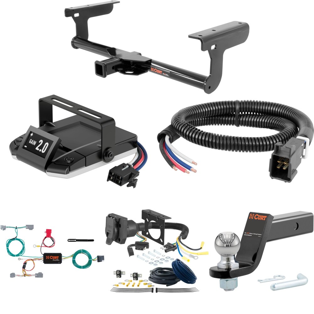 For 2016-2020 Volvo XC90 Tow Package Camp n' Field Trailer Hitch + Brake Controller Curt Assure 51160 Proportional Up To 4 Axles + 7 Way Trailer Wiring Plug & 2-5/16" ball 4 inch drop Fits All Models Curt 13233 2 inch Tow Receiver For 2016-2020 Volvo XC90 Tow Package Camp n' Field Trailer Hitch + Brake Controller Curt Assure 51160 Proportional Up To 4 Axles + 7 Way Trailer Wiring Plug & 2-5/16" ball 4 inch drop Fits All Models Curt 13233 2 inch Tow Receiver