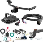 For 2016-2018 Hyundai Tucson Tow Package Camp n' Field Trailer Hitch + Brake Controller Curt Assure 51160 Proportional Up To 4 Axles + 7 Way Trailer Wiring Plug & 2-5/16" ball 4 inch drop Except Night Edition Curt 13240 2 inch Tow Receiver For 2016-2018 Hyundai Tucson Tow Package Camp n' Field Trailer Hitch + Brake Controller Curt Assure 51160 Proportional Up To 4 Axles + 7 Way Trailer Wiring Plug & 2-5/16" ball 4 inch drop Except Night Edition Curt 13240 2 inch Tow Receiver