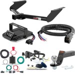 For 2008-2012 Jeep Liberty Tow Package Camp n' Field Trailer Hitch + Brake Controller Curt Assure 51160 Proportional Up To 4 Axles + 7 Way Trailer Wiring Plug & 2-5/16" ball 4 inch drop Fits All Models Curt 13245 2 inch Tow Receiver For 2008-2012 Jeep Liberty Tow Package Camp n' Field Trailer Hitch + Brake Controller Curt Assure 51160 Proportional Up To 4 Axles + 7 Way Trailer Wiring Plug & 2-5/16" ball 4 inch drop Fits All Models Curt 13245 2 inch Tow Receiver