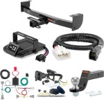 For 2016-2023 Toyota Tacoma Tow Package Camp n' Field Trailer Hitch + Brake Controller Curt Assure 51160 Proportional Up To 4 Axles + 7 Way Trailer Wiring Plug & 2-5/16" ball 4 inch drop Fits All Models Curt 13264 2 inch Tow Receiver For 2016-2023 Toyota Tacoma Tow Package Camp n' Field Trailer Hitch + Brake Controller Curt Assure 51160 Proportional Up To 4 Axles + 7 Way Trailer Wiring Plug & 2-5/16" ball 4 inch drop Fits All Models Curt 13264 2 inch Tow Receiver