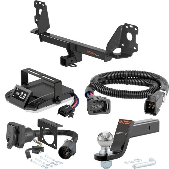 For 2017-2025 Audi Q7 Tow Package Camp n' Field Trailer Hitch + Brake Controller Curt Assure 51160 Proportional Up To 4 Axles + 7 Way Trailer Wiring Plug & 2-5/16" ball 4 inch drop Fits Models w/ Existing USCAR 7-way Curt 13277 2 inch Tow Receive For 2017-2025 Audi Q7 Tow Package Camp n' Field Trailer Hitch + Brake Controller Curt Assure 51160 Proportional Up To 4 Axles + 7 Way Trailer Wiring Plug & 2-5/16" ball 4 inch drop Fits Models w/ Existing USCAR 7-way Curt 13277 2 inch Tow Receive