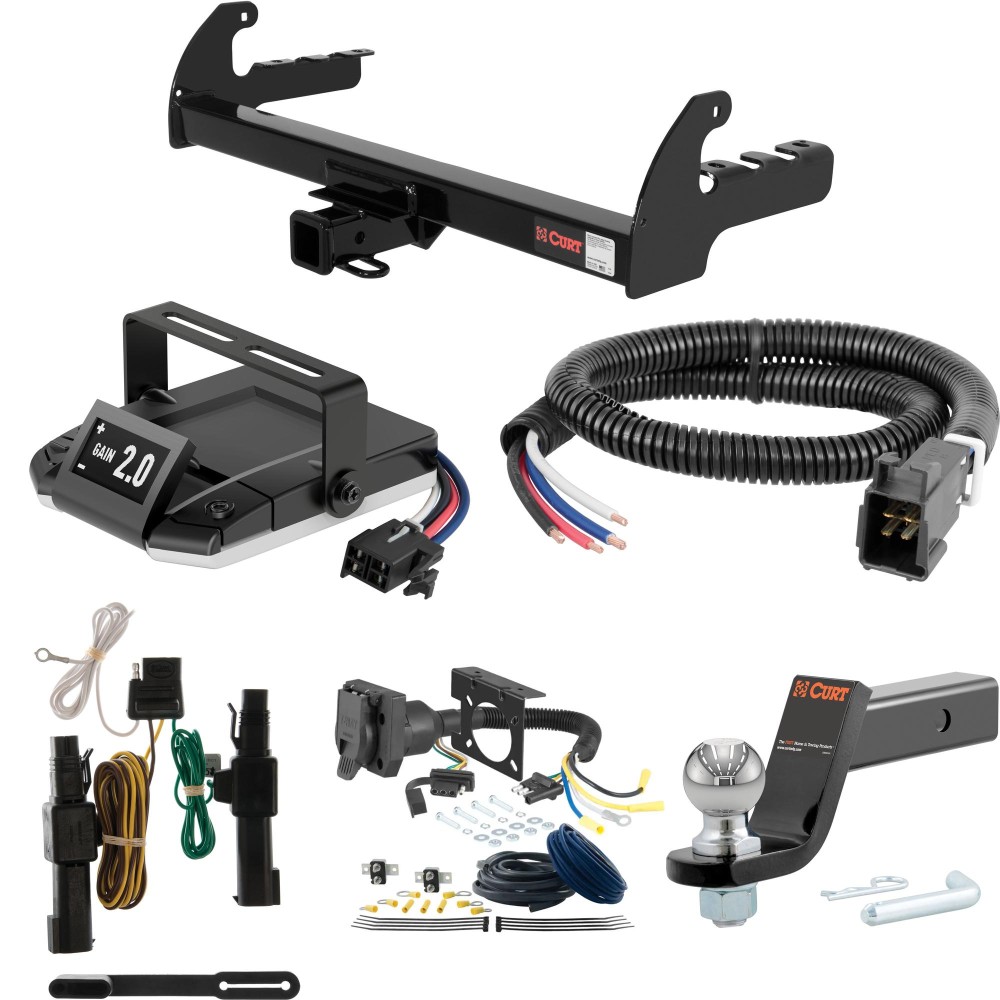 For 1987-1994 Dodge Dakota Tow Package Camp n' Field Trailer Hitch + Brake Controller Curt Assure 51160 Proportional Up To 4 Axles + 7 Way Trailer Wiring Plug & 2-5/16" ball 4 inch drop Fits All Models Curt 13280 2 inch Tow Receiver For 1987-1994 Dodge Dakota Tow Package Camp n' Field Trailer Hitch + Brake Controller Curt Assure 51160 Proportional Up To 4 Axles + 7 Way Trailer Wiring Plug & 2-5/16" ball 4 inch drop Fits All Models Curt 13280 2 inch Tow Receiver