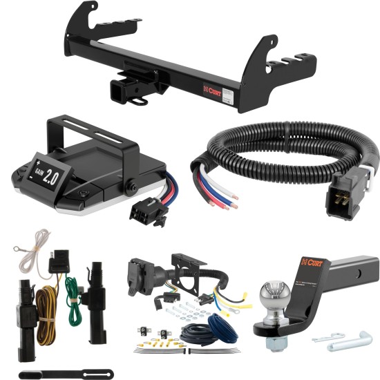 For 1987-1994 Dodge Dakota Tow Package Camp n' Field Trailer Hitch + Brake Controller Curt Assure 51160 Proportional Up To 4 Axles + 7 Way Trailer Wiring Plug & 2-5/16" ball 4 inch drop Fits All Models Curt 13280 2 inch Tow Receiver For 1987-1994 Dodge Dakota Tow Package Camp n' Field Trailer Hitch + Brake Controller Curt Assure 51160 Proportional Up To 4 Axles + 7 Way Trailer Wiring Plug & 2-5/16" ball 4 inch drop Fits All Models Curt 13280 2 inch Tow Receiver