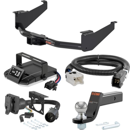 For 2017-2024 Nissan TITAN Tow Package Camp n' Field Trailer Hitch + Brake Controller Curt Assure 51160 Proportional Up To 4 Axles + 7 Way Trailer Wiring Plug & 2-5/16" ball 4 inch drop Fits Models w/ Existing USCAR 7-way Curt 13304 2 inch Tow Re For 2017-2024 Nissan TITAN Tow Package Camp n' Field Trailer Hitch + Brake Controller Curt Assure 51160 Proportional Up To 4 Axles + 7 Way Trailer Wiring Plug & 2-5/16" ball 4 inch drop Fits Models w/ Existing USCAR 7-way Curt 13304 2 inch Tow Re