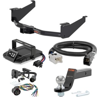 For 2017-2024 Nissan TITAN Tow Package Camp n' Field Trailer Hitch + Brake Controller Curt Assure 51160 Proportional Up To 4 Axles + 7 Way Trailer Wiring Plug & 2-5/16" ball 4 inch drop Fits All Models Curt 13304 2 inch Tow Receiver For 2017-2024 Nissan TITAN Tow Package Camp n' Field Trailer Hitch + Brake Controller Curt Assure 51160 Proportional Up To 4 Axles + 7 Way Trailer Wiring Plug & 2-5/16" ball 4 inch drop Fits All Models Curt 13304 2 inch Tow Receiver