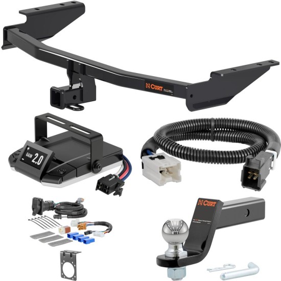 For 2017-2020 Nissan Pathfinder Tow Package Camp n' Field Trailer Hitch + Brake Controller Curt Assure 51160 Proportional Up To 4 Axles + 7 Way Trailer Wiring Plug & 2-5/16" ball 4 inch drop Fits All Models Curt 13309 2 inch Tow Receiver For 2017-2020 Nissan Pathfinder Tow Package Camp n' Field Trailer Hitch + Brake Controller Curt Assure 51160 Proportional Up To 4 Axles + 7 Way Trailer Wiring Plug & 2-5/16" ball 4 inch drop Fits All Models Curt 13309 2 inch Tow Receiver