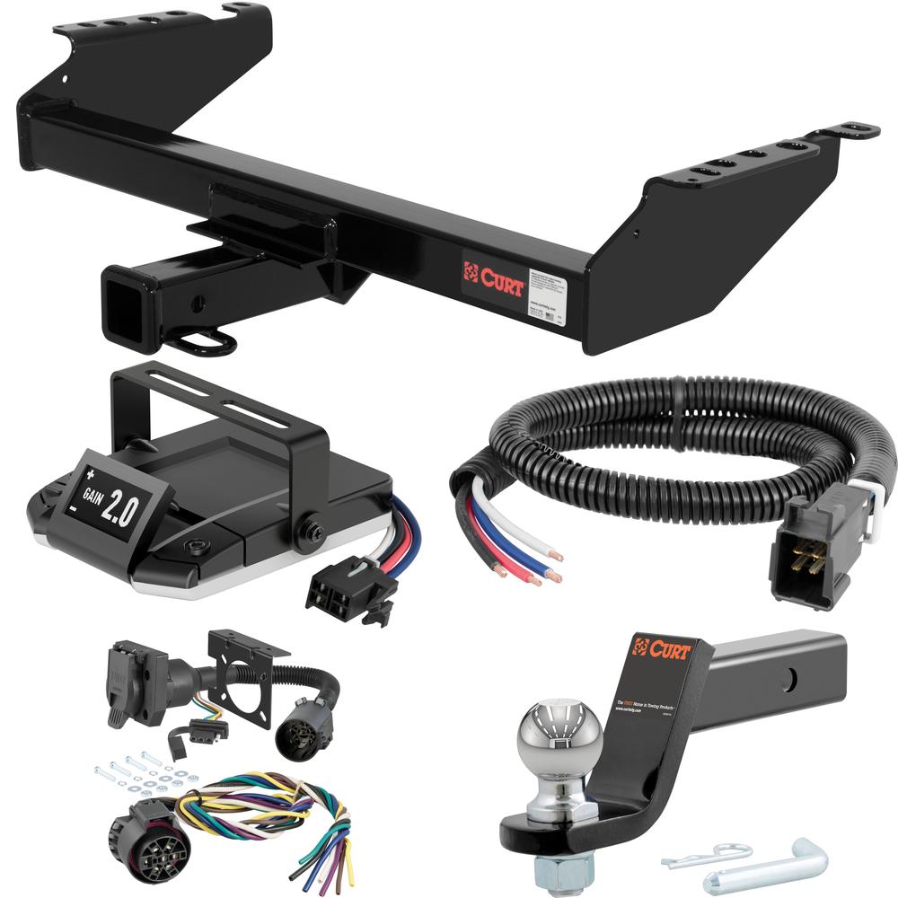 For 1980-1986 Ford F150 Tow Package Camp n' Field Trailer Hitch + Brake Controller Curt Assure 51160 Proportional Up To 4 Axles + 7 Way Trailer Wiring Plug & 2-5/16" ball 4 inch drop Fits All Models Curt 13310 2 inch Tow Receiver For 1980-1986 Ford F150 Tow Package Camp n' Field Trailer Hitch + Brake Controller Curt Assure 51160 Proportional Up To 4 Axles + 7 Way Trailer Wiring Plug & 2-5/16" ball 4 inch drop Fits All Models Curt 13310 2 inch Tow Receiver