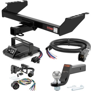 For 1980-1986 Ford F150 Tow Package Camp n' Field Trailer Hitch + Brake Controller Curt Assure 51160 Proportional Up To 4 Axles + 7 Way Trailer Wiring Plug & 2-5/16" ball 4 inch drop Fits All Models Curt 13310 2 inch Tow Receiver For 1980-1986 Ford F150 Tow Package Camp n' Field Trailer Hitch + Brake Controller Curt Assure 51160 Proportional Up To 4 Axles + 7 Way Trailer Wiring Plug & 2-5/16" ball 4 inch drop Fits All Models Curt 13310 2 inch Tow Receiver