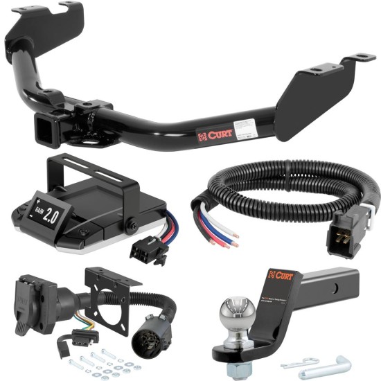 For 2007-2013 Chevy Silverado 1500 Tow Package Camp n' Field Trailer Hitch + Brake Controller Curt Assure 51160 Proportional Up To 4 Axles + 7 Way Trailer Wiring Plug & 2-5/16" ball 4 inch drop Fits All Models Curt 13322 2 inch Tow Receiver For 2007-2013 Chevy Silverado 1500 Tow Package Camp n' Field Trailer Hitch + Brake Controller Curt Assure 51160 Proportional Up To 4 Axles + 7 Way Trailer Wiring Plug & 2-5/16" ball 4 inch drop Fits All Models Curt 13322 2 inch Tow Receiver