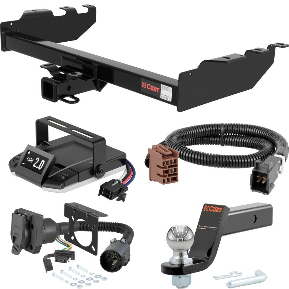 For 2003-2004 Chevy Silverado 2500 Tow Package Camp n' Field Trailer Hitch + Brake Controller Curt Assure 51160 Proportional Up To 4 Axles + 7 Way Trailer Wiring Plug & 2-5/16" ball 4 inch drop Fits All Models Curt 13332 2 inch Tow Receiver For 2003-2004 Chevy Silverado 2500 Tow Package Camp n' Field Trailer Hitch + Brake Controller Curt Assure 51160 Proportional Up To 4 Axles + 7 Way Trailer Wiring Plug & 2-5/16" ball 4 inch drop Fits All Models Curt 13332 2 inch Tow Receiver