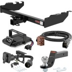 For 2003-2004 Chevy Silverado 2500 Tow Package Camp n' Field Trailer Hitch + Brake Controller Curt Assure 51160 Proportional Up To 4 Axles + 7 Way Trailer Wiring Plug & 2-5/16" ball 4 inch drop Fits All Models Curt 13332 2 inch Tow Receiver For 2003-2004 Chevy Silverado 2500 Tow Package Camp n' Field Trailer Hitch + Brake Controller Curt Assure 51160 Proportional Up To 4 Axles + 7 Way Trailer Wiring Plug & 2-5/16" ball 4 inch drop Fits All Models Curt 13332 2 inch Tow Receiver