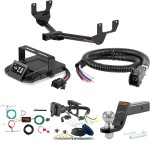 For 2018-2021 Lexus NX300 Tow Package Camp n' Field Trailer Hitch + Brake Controller Curt Assure 51160 Proportional Up To 4 Axles + 7 Way Trailer Wiring Plug & 2-5/16" ball 4 inch drop Fits All Models Curt 13337 2 inch Tow Receiver For 2018-2021 Lexus NX300 Tow Package Camp n' Field Trailer Hitch + Brake Controller Curt Assure 51160 Proportional Up To 4 Axles + 7 Way Trailer Wiring Plug & 2-5/16" ball 4 inch drop Fits All Models Curt 13337 2 inch Tow Receiver