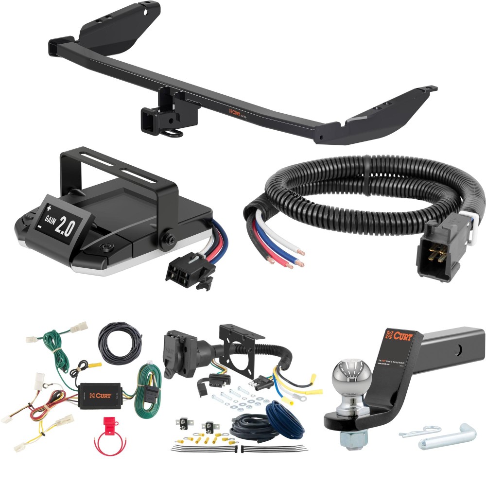 For 2011-2014 Toyota Sienna Tow Package Camp n' Field Trailer Hitch + Brake Controller Curt Assure 51160 Proportional Up To 4 Axles + 7 Way Trailer Wiring Plug & 2-5/16" ball 4 inch drop Fits All Models Curt 13343 2 inch Tow Receiver For 2011-2014 Toyota Sienna Tow Package Camp n' Field Trailer Hitch + Brake Controller Curt Assure 51160 Proportional Up To 4 Axles + 7 Way Trailer Wiring Plug & 2-5/16" ball 4 inch drop Fits All Models Curt 13343 2 inch Tow Receiver