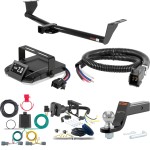 For 2011-2014 Kia Sedona Tow Package Camp n' Field Trailer Hitch + Brake Controller Curt Assure 51160 Proportional Up To 4 Axles + 7 Way Trailer Wiring Plug & 2-5/16" ball 4 inch drop Fits All Models Curt 13345 2 inch Tow Receiver For 2011-2014 Kia Sedona Tow Package Camp n' Field Trailer Hitch + Brake Controller Curt Assure 51160 Proportional Up To 4 Axles + 7 Way Trailer Wiring Plug & 2-5/16" ball 4 inch drop Fits All Models Curt 13345 2 inch Tow Receiver