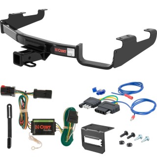 For 2001-2003 Dodge Caravan Trailer Hitch + Wiring 5 Pin Except Stow 'n Go or Sport Curt 13362 2 inch Tow Receiver