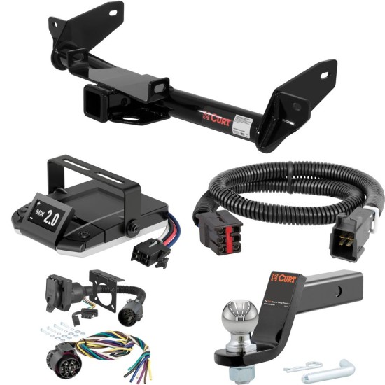 For 2007 Ford F150 Tow Package Camp n' Field Trailer Hitch + Brake Controller Curt Assure 51160 Proportional Up To 4 Axles + 7 Way Trailer Wiring Plug & 2-5/16" ball 4 inch drop Fits Models w/o Factory Connector Except factory receiver Curt 13365 For 2007 Ford F150 Tow Package Camp n' Field Trailer Hitch + Brake Controller Curt Assure 51160 Proportional Up To 4 Axles + 7 Way Trailer Wiring Plug & 2-5/16" ball 4 inch drop Fits Models w/o Factory Connector Except factory receiver Curt 13365