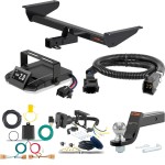 For 2018-2019 VW Atlas Tow Package Camp n' Field Trailer Hitch + Brake Controller Curt Assure 51160 Proportional Up To 4 Axles + 7 Way Trailer Wiring Plug & 2-5/16" ball 4 inch drop Fits All Models Curt 13366 2 inch Tow Receiver For 2018-2019 VW Atlas Tow Package Camp n' Field Trailer Hitch + Brake Controller Curt Assure 51160 Proportional Up To 4 Axles + 7 Way Trailer Wiring Plug & 2-5/16" ball 4 inch drop Fits All Models Curt 13366 2 inch Tow Receiver
