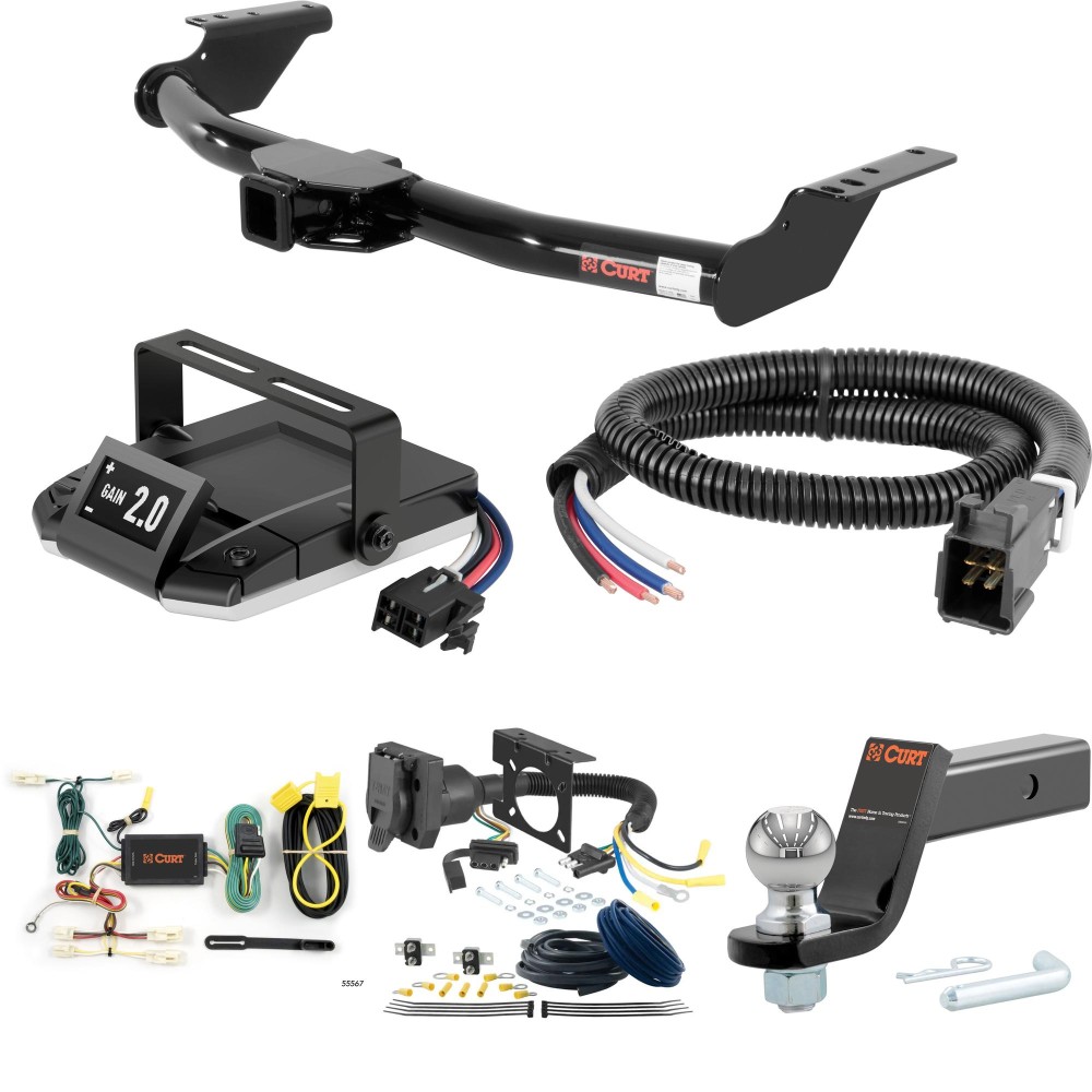 For 2007-2014 Toyota FJ Cruiser Tow Package Camp n' Field Trailer Hitch + Brake Controller Curt Assure 51160 Proportional Up To 4 Axles + 7 Way Trailer Wiring Plug & 2-5/16" ball 4 inch drop Fits All Models Curt 13367 2 inch Tow Receiver For 2007-2014 Toyota FJ Cruiser Tow Package Camp n' Field Trailer Hitch + Brake Controller Curt Assure 51160 Proportional Up To 4 Axles + 7 Way Trailer Wiring Plug & 2-5/16" ball 4 inch drop Fits All Models Curt 13367 2 inch Tow Receiver