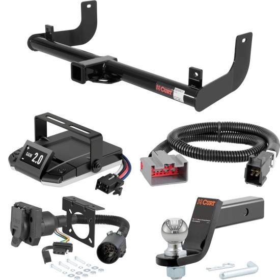 For 2009-2014 Ford F150 Tow Package Camp n' Field Trailer Hitch + Brake Controller Curt Assure 51160 Proportional Up To 4 Axles + 7 Way Trailer Wiring Plug & 2-5/16" ball 4 inch drop Fits Models w/ USCAR 7-way Factory Connector Excluding factory For 2009-2014 Ford F150 Tow Package Camp n' Field Trailer Hitch + Brake Controller Curt Assure 51160 Proportional Up To 4 Axles + 7 Way Trailer Wiring Plug & 2-5/16" ball 4 inch drop Fits Models w/ USCAR 7-way Factory Connector Excluding factory