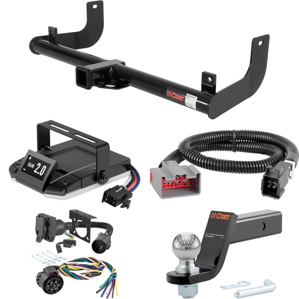 For 2009-2014 Ford F150 Tow Package Camp n' Field Trailer Hitch + Brake Controller Curt Assure 51160 Proportional Up To 4 Axles + 7 Way Trailer Wiring Plug & 2-5/16" ball 4 inch drop Fits Models w/ Factory 4-Flat Excluding factory receiver Curt 1 For 2009-2014 Ford F150 Tow Package Camp n' Field Trailer Hitch + Brake Controller Curt Assure 51160 Proportional Up To 4 Axles + 7 Way Trailer Wiring Plug & 2-5/16" ball 4 inch drop Fits Models w/ Factory 4-Flat Excluding factory receiver Curt 1