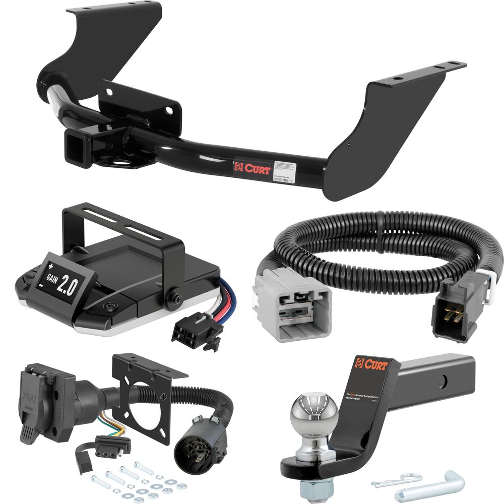 For 2015-2018 Ram 1500 Tow Package Camp n' Field Trailer Hitch + Brake Controller Curt Assure 51160 Proportional Up To 4 Axles + 7 Way Trailer Wiring Plug & 2-5/16" ball 4 inch drop Fits Models w/ USCAR 7-way Factory Connector Excluding factory r For 2015-2018 Ram 1500 Tow Package Camp n' Field Trailer Hitch + Brake Controller Curt Assure 51160 Proportional Up To 4 Axles + 7 Way Trailer Wiring Plug & 2-5/16" ball 4 inch drop Fits Models w/ USCAR 7-way Factory Connector Excluding factory r