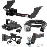 For 2015-2018 Ram 1500 Tow Package Camp n' Field Trailer Hitch + Brake Controller Curt Assure 51160 Proportional Up To 4 Axles + 7 Way Trailer Wiring Plug & 2-5/16" ball 4 inch drop Fits Models w/ USCAR 7-way Factory Connector Excluding factory r For 2015-2018 Ram 1500 Tow Package Camp n' Field Trailer Hitch + Brake Controller Curt Assure 51160 Proportional Up To 4 Axles + 7 Way Trailer Wiring Plug & 2-5/16" ball 4 inch drop Fits Models w/ USCAR 7-way Factory Connector Excluding factory r