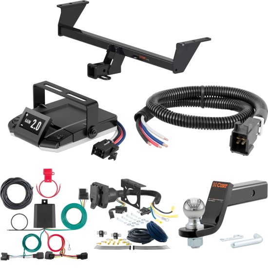 For 2020-2022 Nissan Rogue Sport Tow Package Camp n' Field Trailer Hitch + Brake Controller Curt Assure 51160 Proportional Up To 4 Axles + 7 Way Trailer Wiring Plug & 2-5/16" ball 4 inch drop Fits All Models Curt 13377 2 inch Tow Receiver For 2020-2022 Nissan Rogue Sport Tow Package Camp n' Field Trailer Hitch + Brake Controller Curt Assure 51160 Proportional Up To 4 Axles + 7 Way Trailer Wiring Plug & 2-5/16" ball 4 inch drop Fits All Models Curt 13377 2 inch Tow Receiver