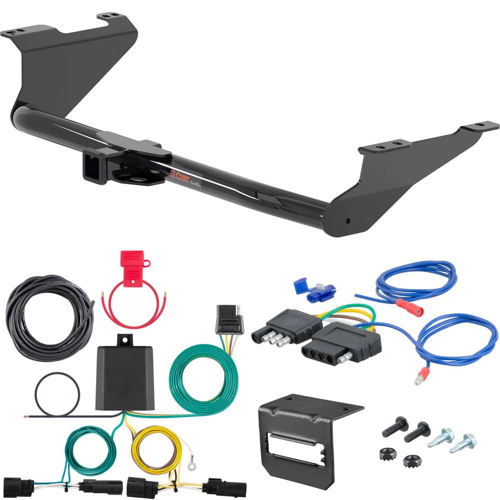 For 2017-2020 Chrysler Pacifica Trailer Hitch + Wiring 5 Pin Fits LX Excluding Hybrid Curt 13383 2 inch Tow Receiver